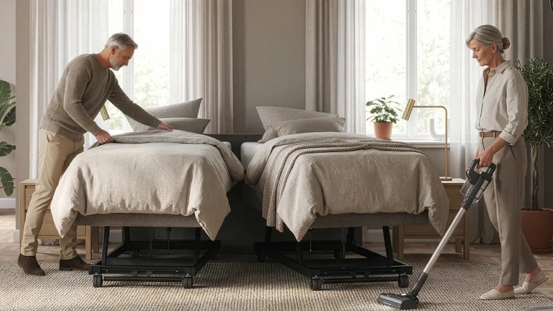 Makkelijk bed opmaken en schoonmaken