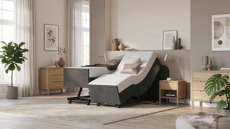 hoog laag boxspring in zitpositie